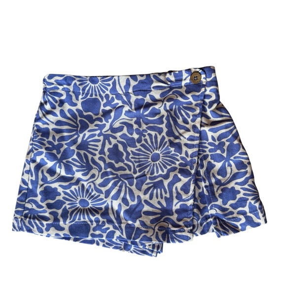 Vince Camuto Kids 2 Piece Outfit Girls Size 5 Skort & Top Blue White Linen Blend - Picture 4 of 9